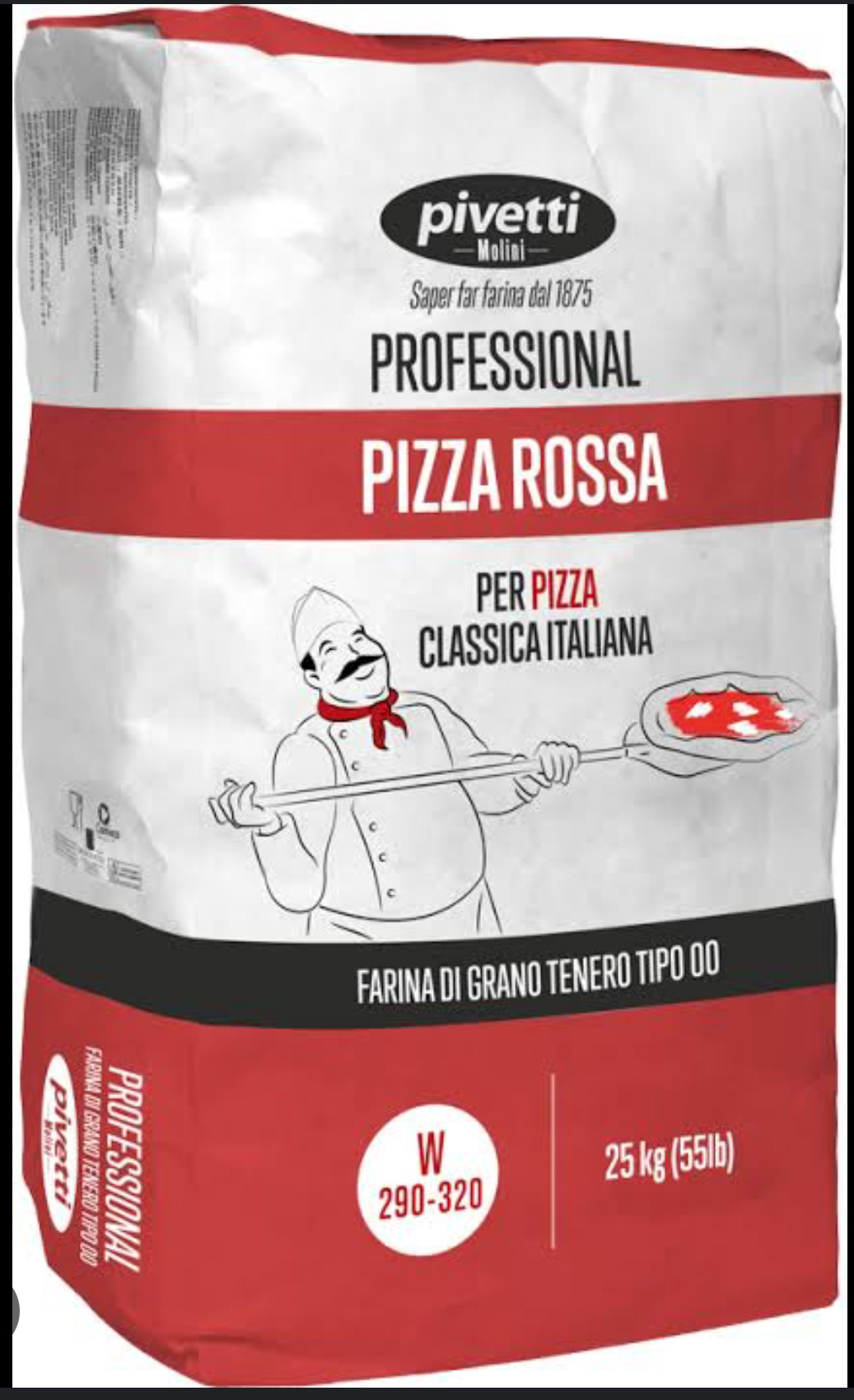 Pizza flour Rossa Mimosa Pivetti 25kg.